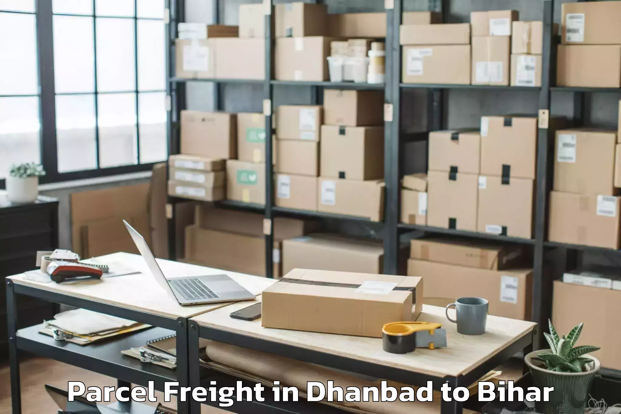 Affordable Dhanbad to Bairgania Parcel Freight